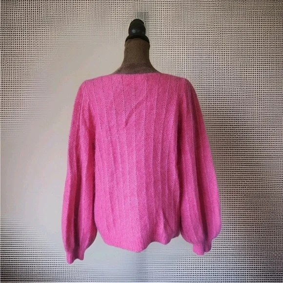 Sezane Sweater Size M Pink Wool Mohair Balloon Sleeve Knit Jumper
Pullover - Picture 3 of 9